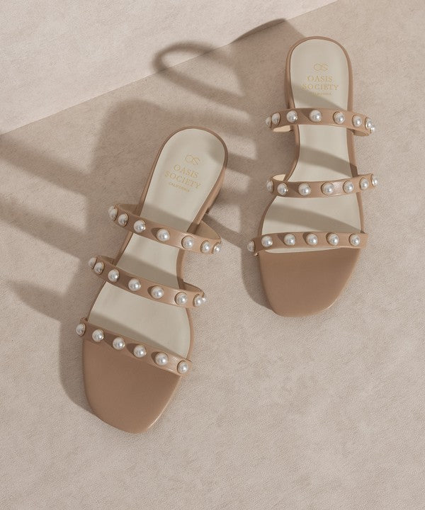 VALERIE Pearl Flat Sandals