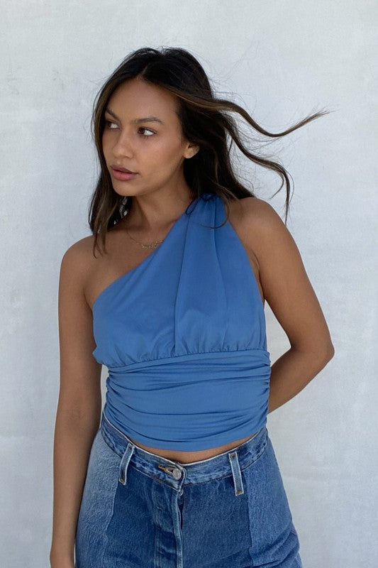 ATHINA Double Layered One Shoulder Top