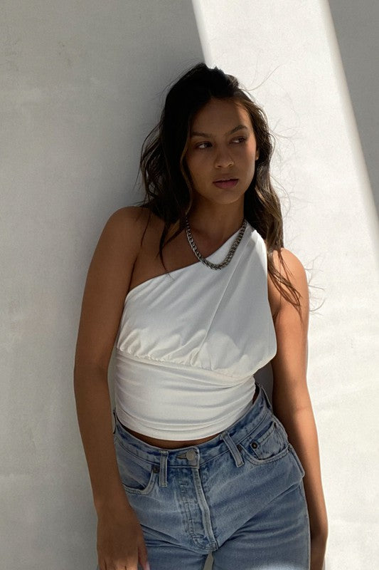 ATHINA Double Layered One Shoulder Top