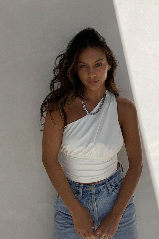 ATHINA Double Layered One Shoulder Top