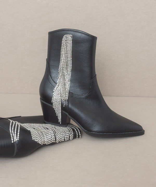 ROWAN Rhinestone Fringe Boot