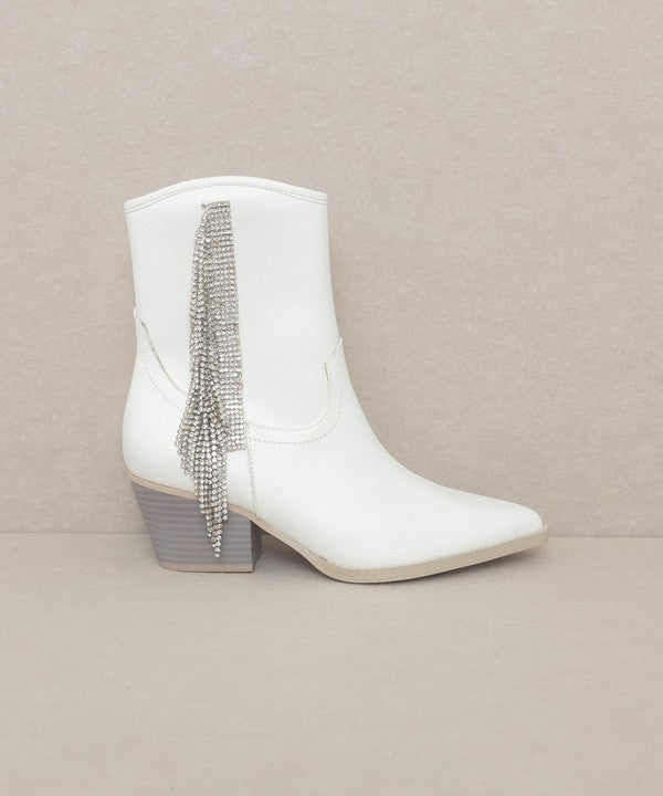 ROWAN Rhinestone Fringe Boot