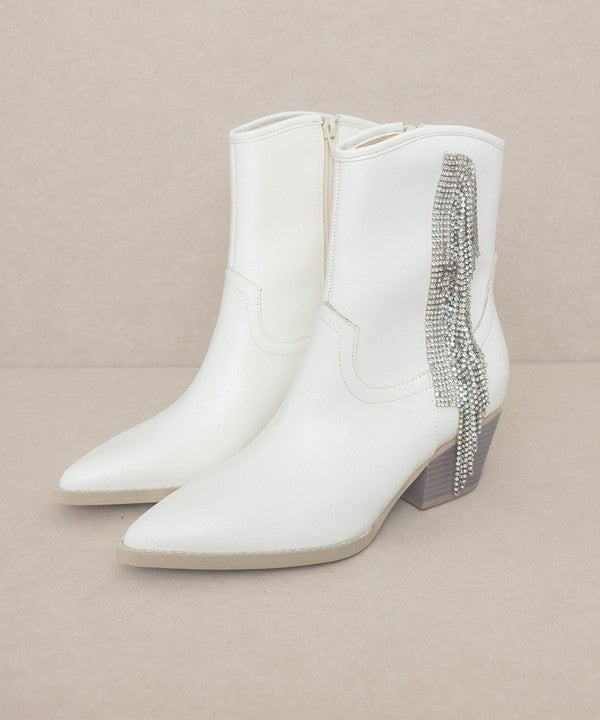 ROWAN Rhinestone Fringe Boot