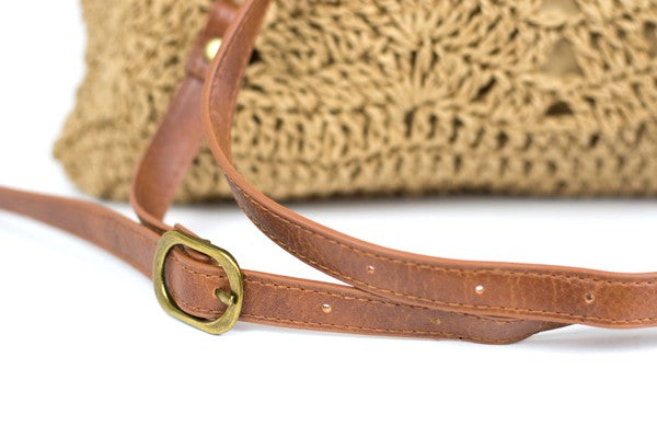 HAVEN Woven Straw Backpack