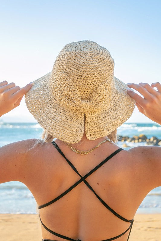 WILLA Woven Bow Sun Hat