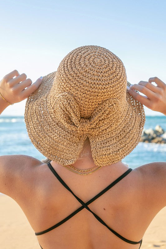 WILLA Woven Bow Sun Hat