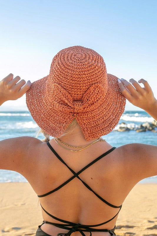 WILLA Woven Bow Sun Hat