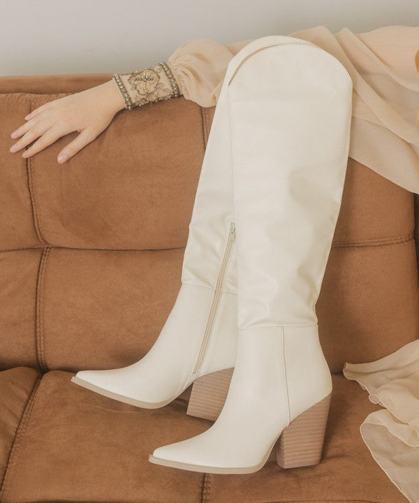 CLARA Knee-High Western Boots