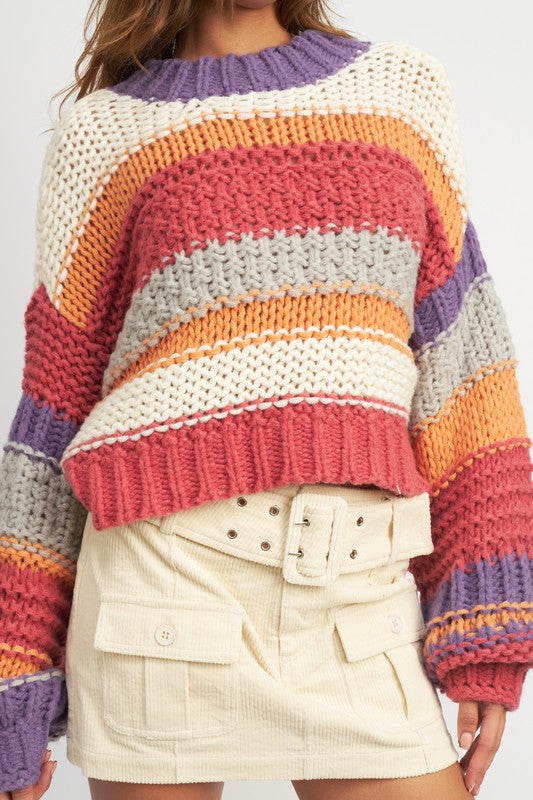 STACEY Striped Sweater