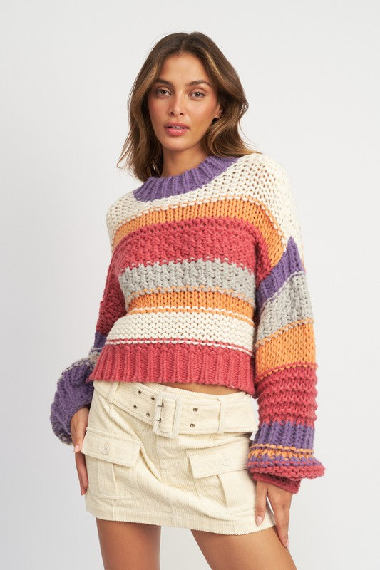 STACEY Striped Sweater