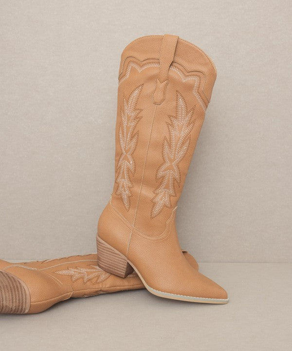 AINSLEY Embroidered Cowboy Boot