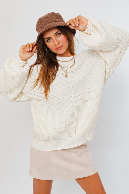 RILEY Ribbed Knitted Sweater