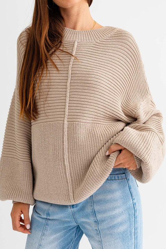 RILEY Ribbed Knitted Sweater