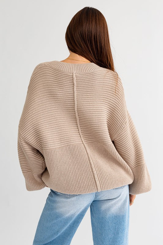 RILEY Ribbed Knitted Sweater