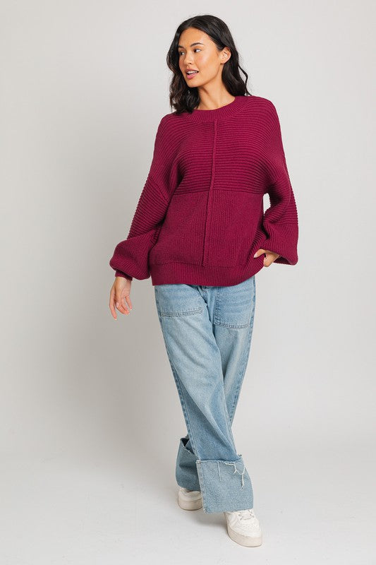 RILEY Ribbed Knitted Sweater