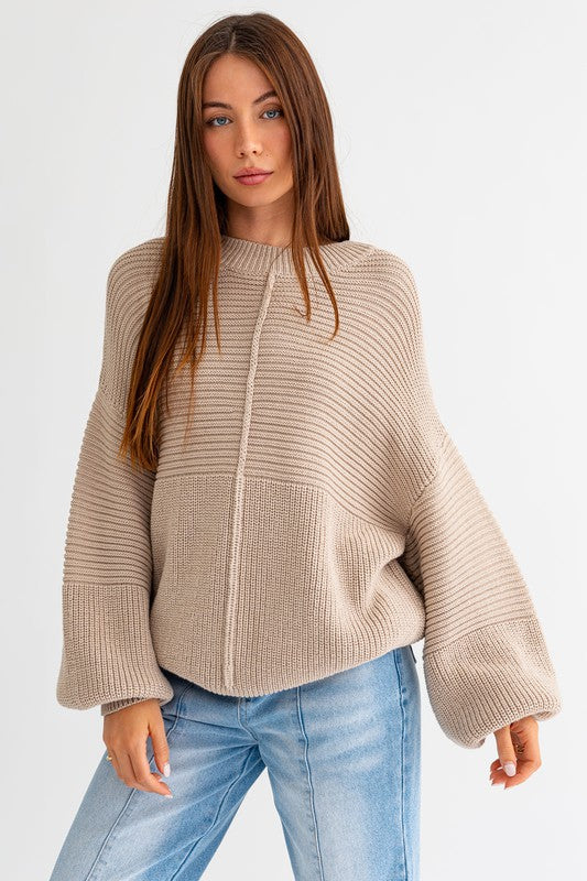 RILEY Ribbed Knitted Sweater