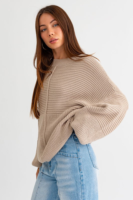 RILEY Ribbed Knitted Sweater