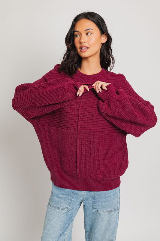 RILEY Ribbed Knitted Sweater