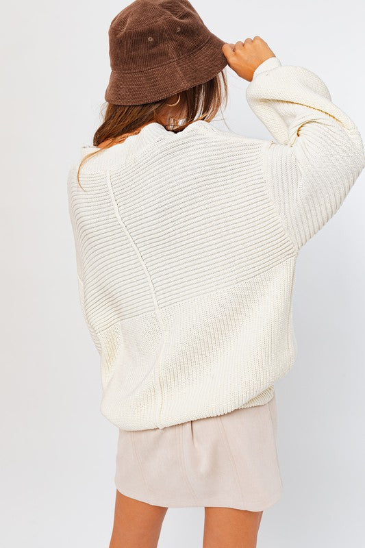 RILEY Ribbed Knitted Sweater