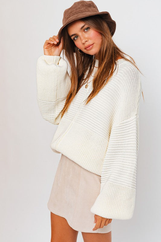 RILEY Ribbed Knitted Sweater