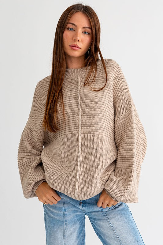 RILEY Ribbed Knitted Sweater