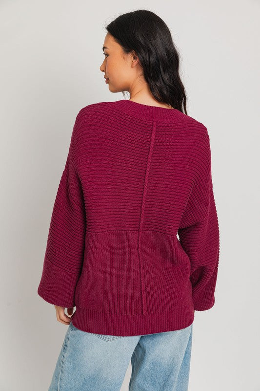 RILEY Ribbed Knitted Sweater