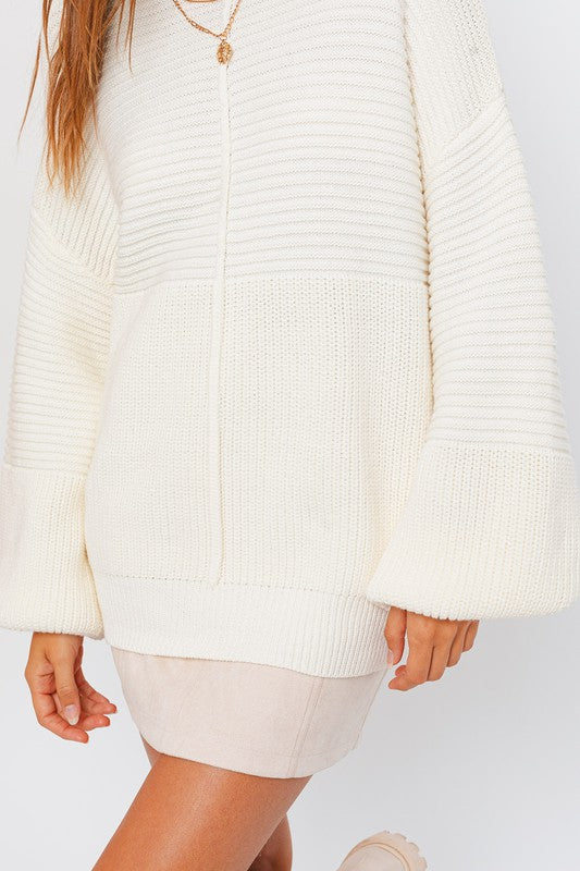 RILEY Ribbed Knitted Sweater