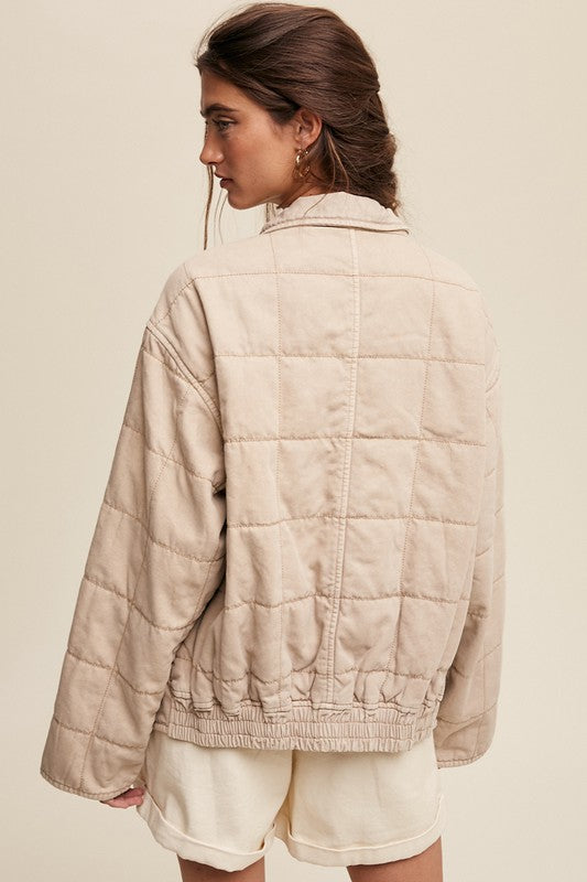 QUIN Quilted Denim Jacket