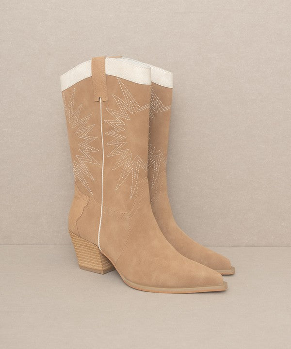 HALLE Paneled Cowboy Boots