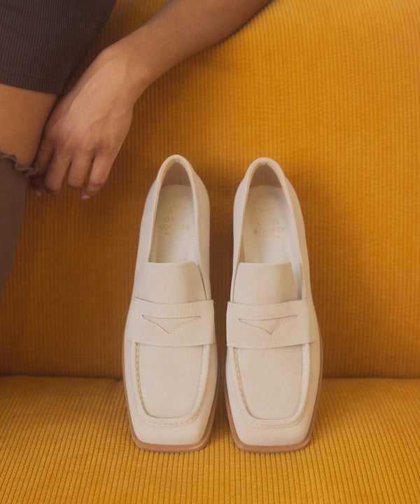 JUNE Square Toe Penny Loafers