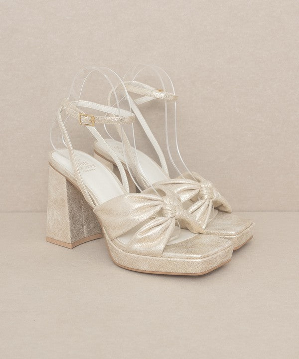 ZOEY Knotted Band Platform Heels