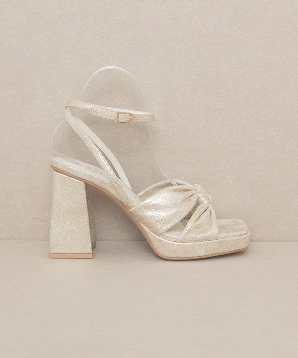 ZOEY Knotted Band Platform Heels