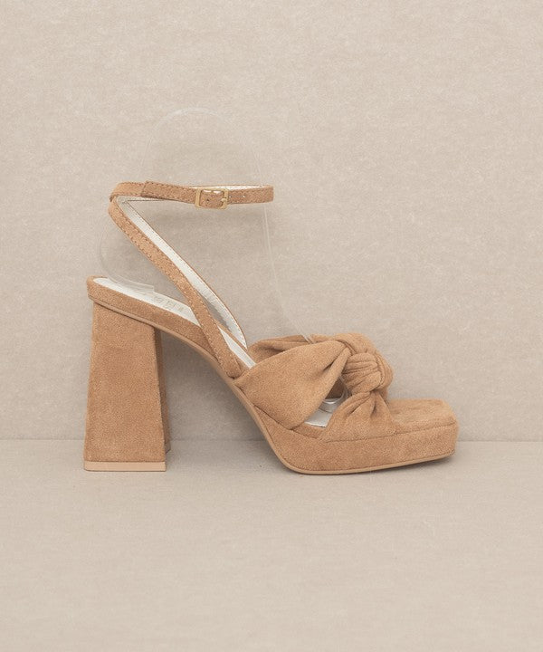 ZOEY Knotted Band Platform Heels