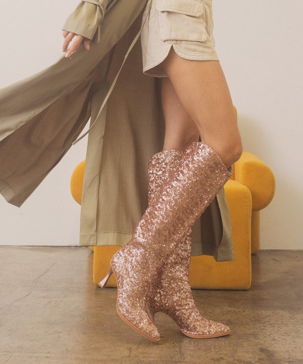 JEWEL Knee High Sequin Boots