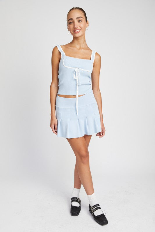 CINDY Pleated Mini Skirt