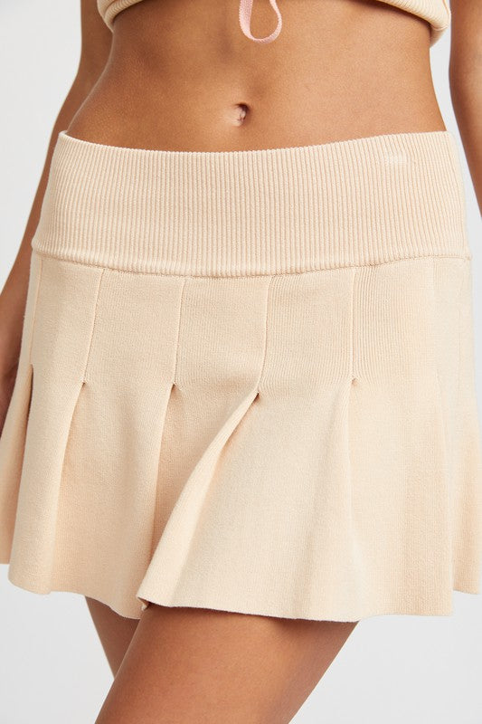 CINDY Pleated Mini Skirt