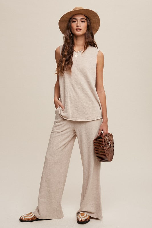 STEPH Soft Knit Tank and Sweat Pant Set