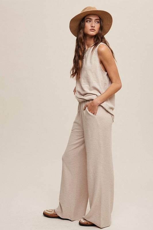 STEPH Soft Knit Tank and Sweat Pant Set