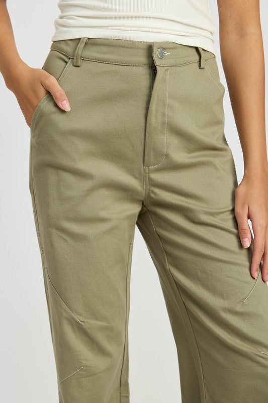 HEATHER High Waisted Wide Leg Pant