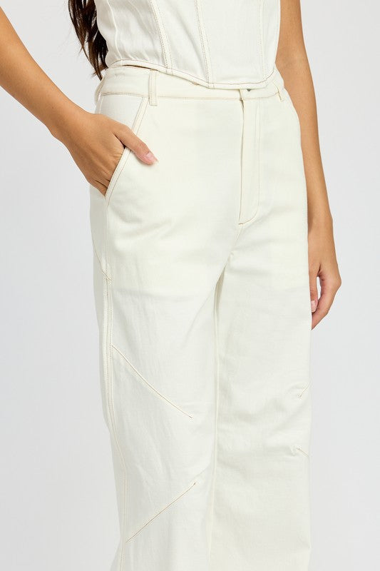 HEATHER High Waisted Wide Leg Pant