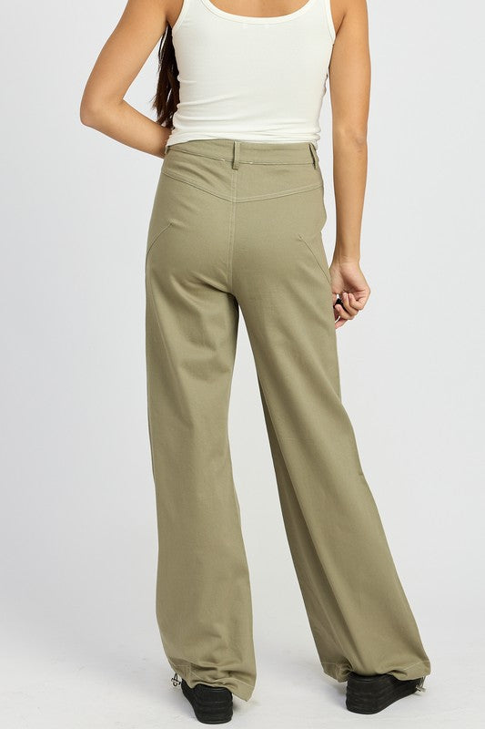 HEATHER High Waisted Wide Leg Pant