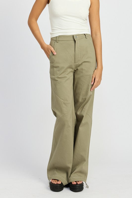 HEATHER High Waisted Wide Leg Pant