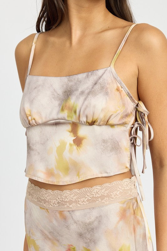 SLOAN Floral Satin Top