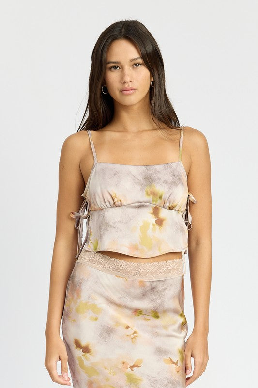 SLOAN Floral Satin Top