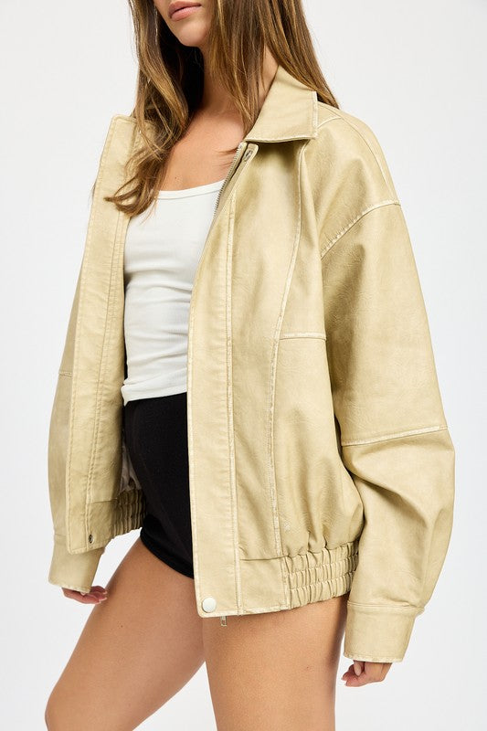 VALE Vintage Oversized Bomber Jacket