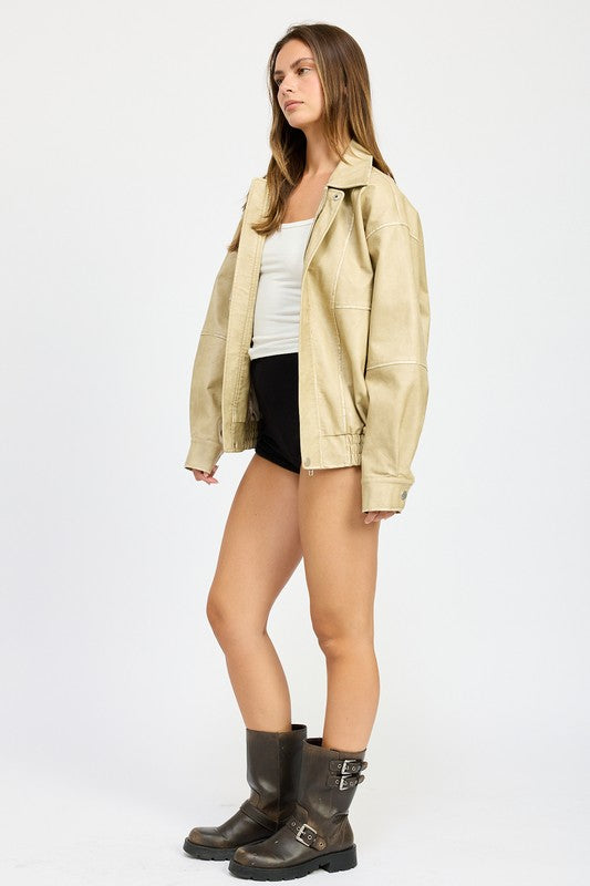 VALE Vintage Oversized Bomber Jacket