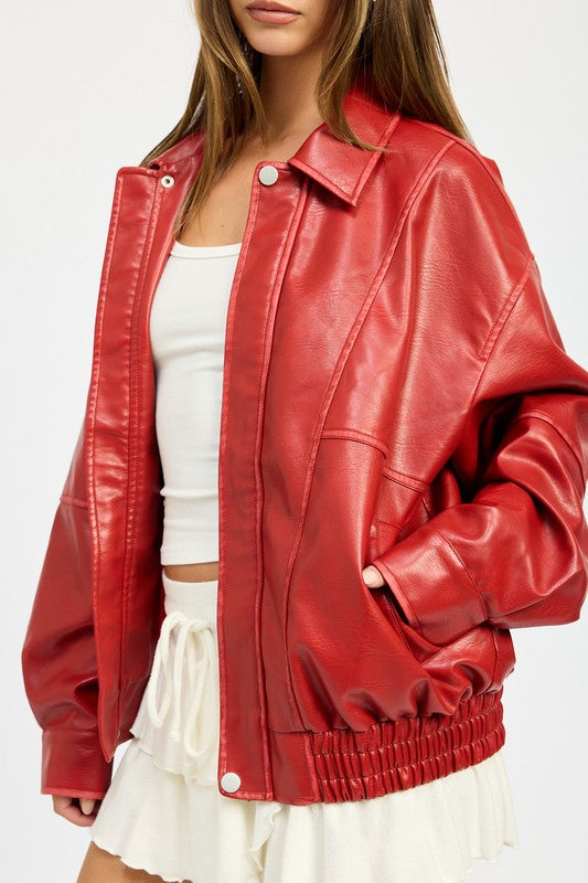 VALE Vintage Oversized Bomber Jacket