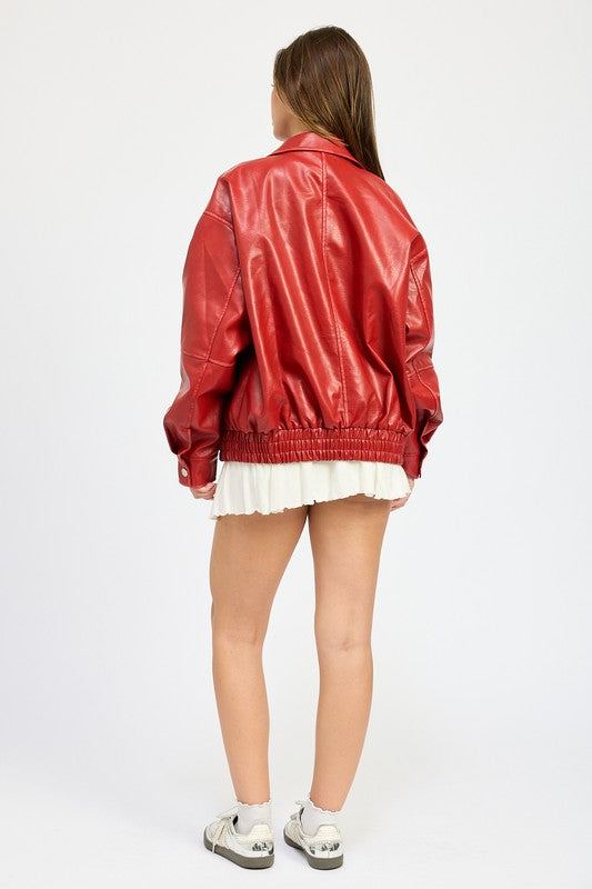 VALE Vintage Oversized Bomber Jacket