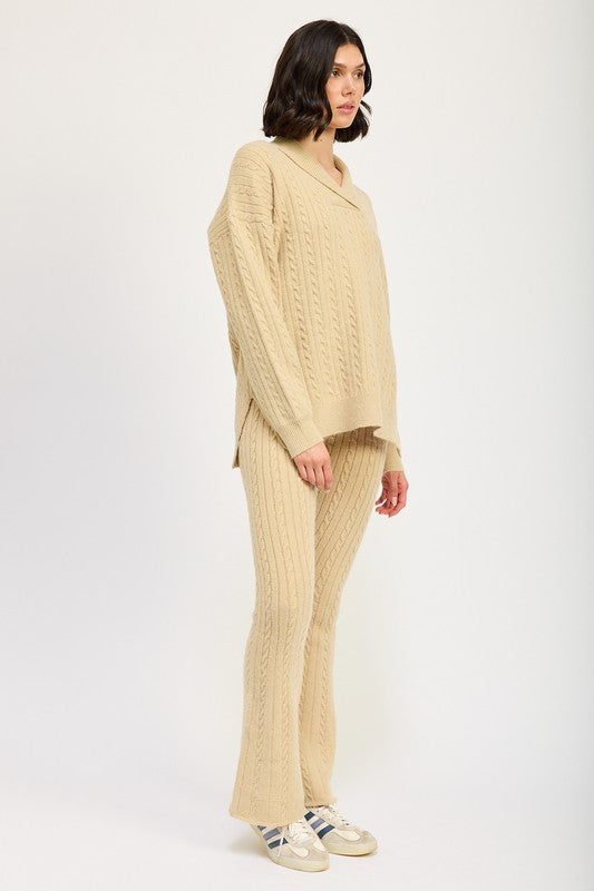 BETHANY Cable Knit Pants