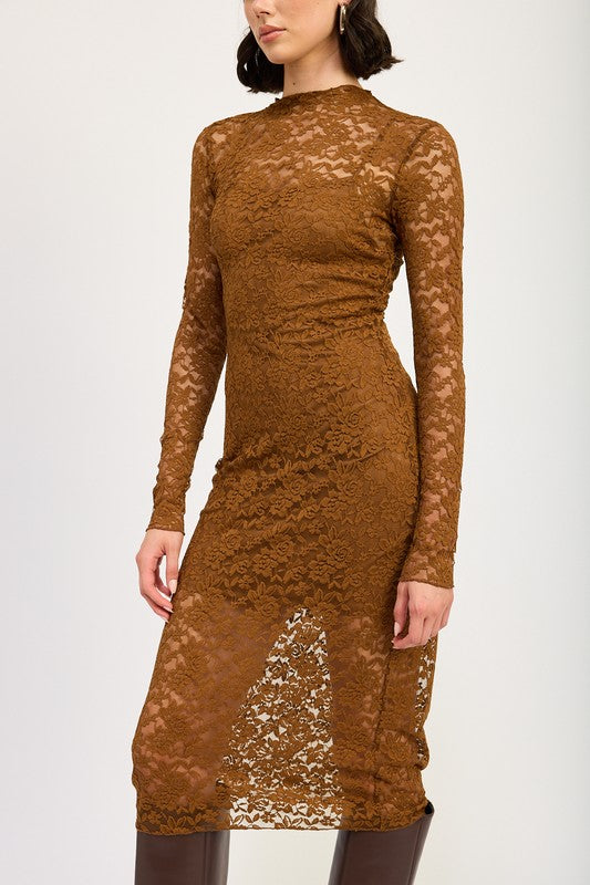 SABINE Lace Midi Dress